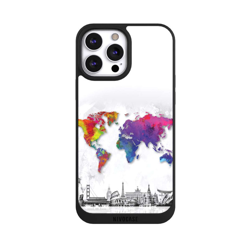 iPhone 13 Pro Max NIVOpure Weltkarte mit Skyline