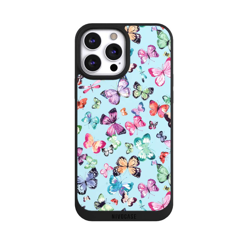 iPhone 13 Pro Max NIVOpure Schmetterlinge rosa orange blau