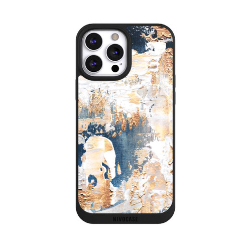 Apple iPhone 13 Pro Max NIVOpure Abstraction Bleu et Or