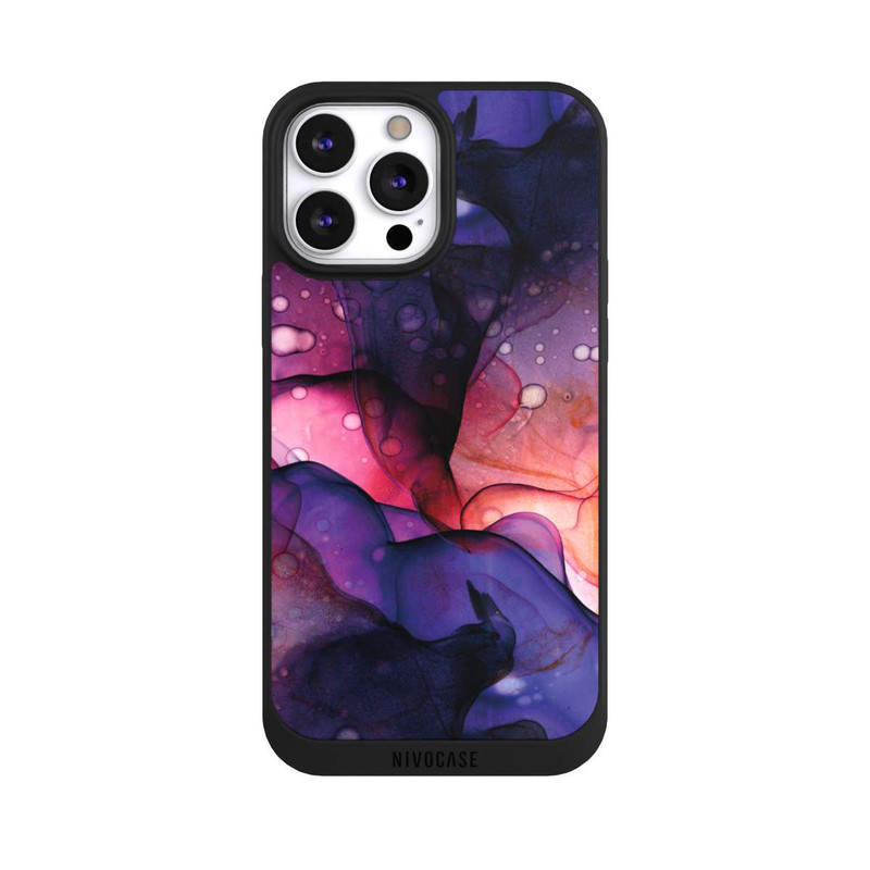 iPhone 13 Pro Max NIVOpure Flüssige Kunst Lila-Pink