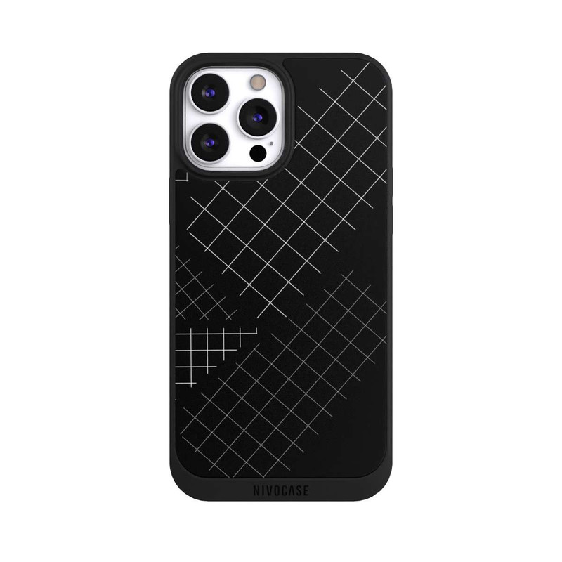 iPhone 13 Pro Max NIVOpure Black White Grid