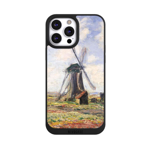 Apple iPhone 13 Pro Max NIVOpure Tulip Fields with the Rijnsburg Windmil by Claude Monet