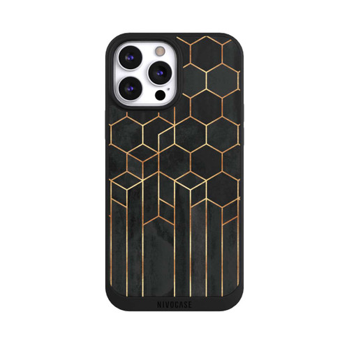 Apple iPhone 13 Pro Max NIVOpure Hexagones noirs
