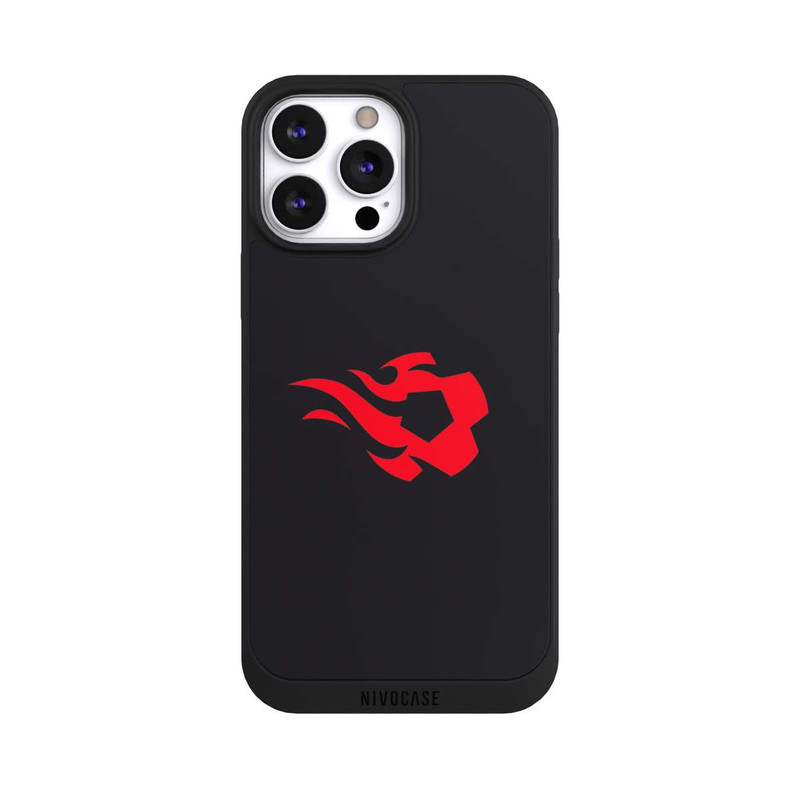 iPhone 13 Pro Max NIVOpure Belgian Red Flames Schwarz