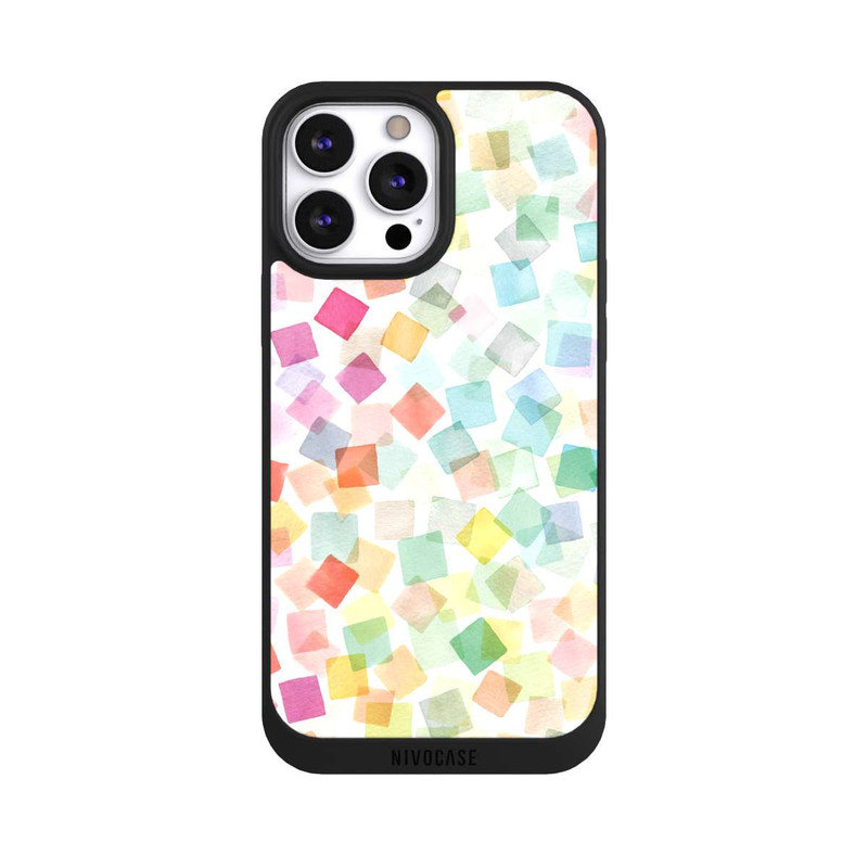 iPhone 13 Pro Max NIVOpure Konfetti geometrische Plaids Regenbogen