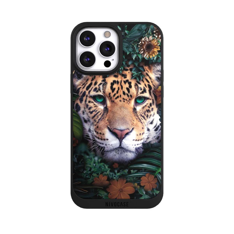 iPhone 13 Pro Max NIVOpure Jaguar dans la jungle verte