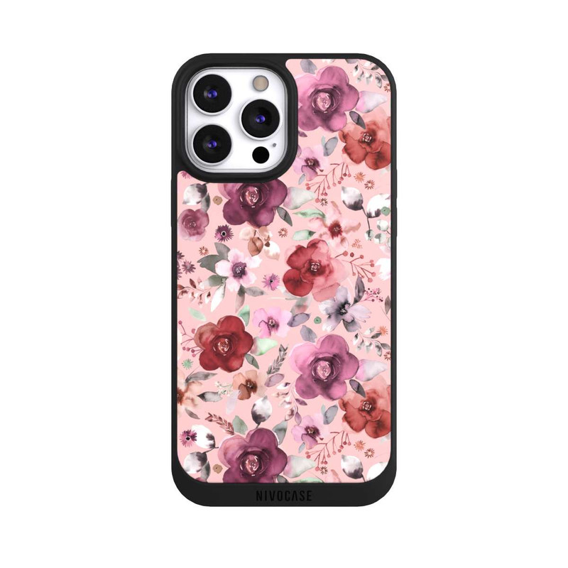 iPhone 13 Pro Max NIVOpure Üppiger romantischer Blumenstrauß rosa