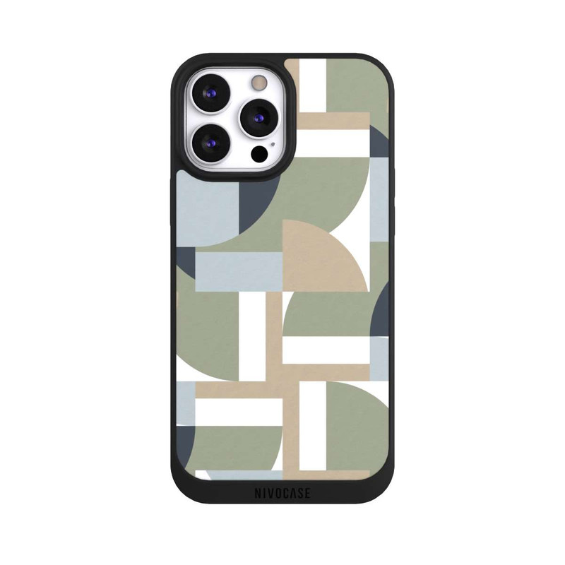 iPhone 13 Pro Max NIVOpure Futuristische Bauhaus Polygone Beige