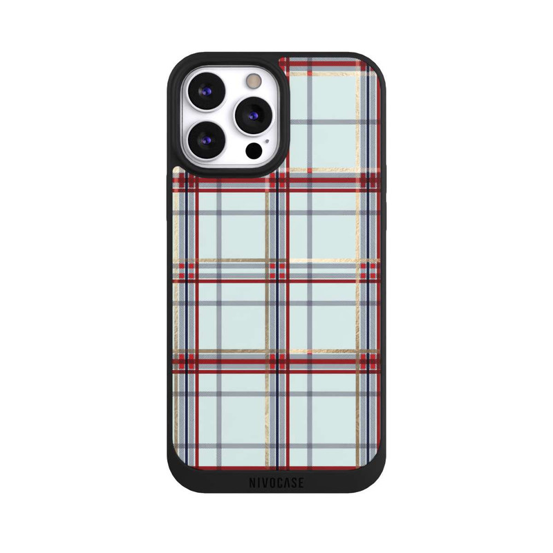 iPhone 13 Pro Max NIVOpure Tartan Bleu