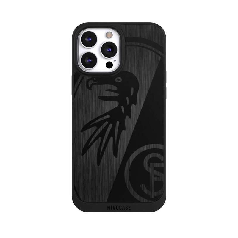 iPhone 13 Pro Max NIVOpure SC Freiburg Kratzen Horizontal Metall Hintergrund