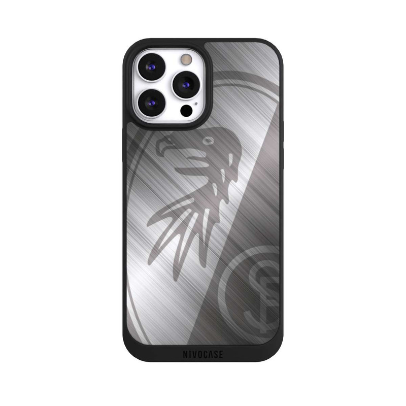 iPhone 13 Pro Max NIVOpure SC Freiburg Glänzendes Metall Hintergrund