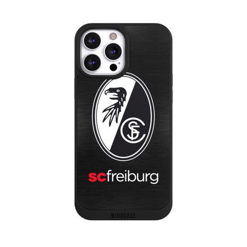 Apple iPhone 13 Pro Max NIVOpure  Kratzen Metall Hintergrund mit dem Schriftzug  Horizontal SC Freiburg