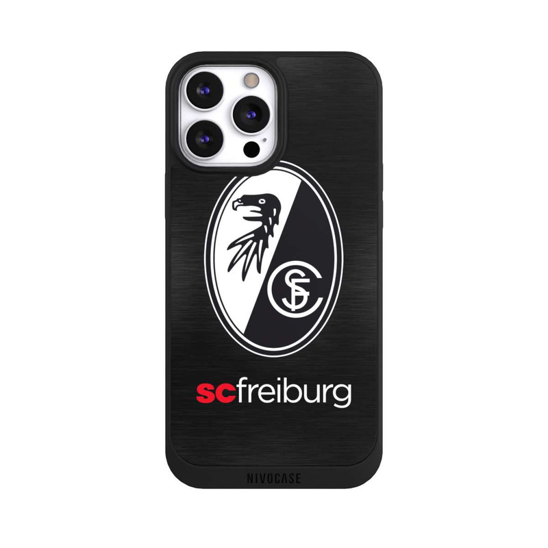 iPhone 13 Pro Max NIVOpure  Kratzen Metall Hintergrund mit dem Schriftzug  Horizontal SC Freiburg