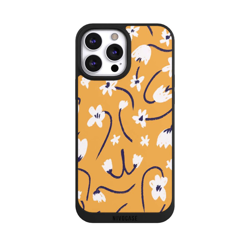 iPhone 13 Pro Max NIVOpure Pattern Petites Fleurs Jaunes