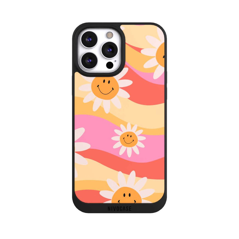 iPhone 13 Pro Max NIVOpure Retro Smiles Orange Colorful