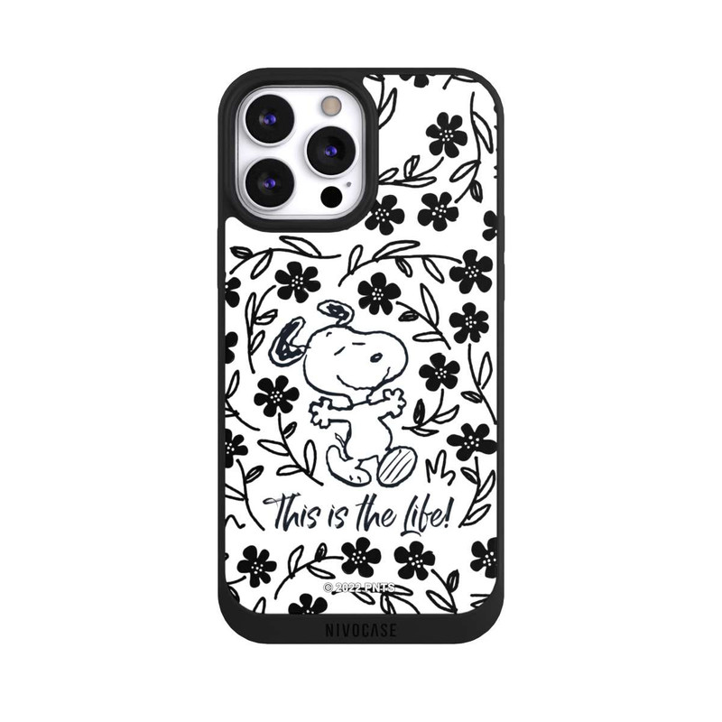 iPhone 13 Pro Max NIVOpure Snoopy schwarz und weiß This Is The Life