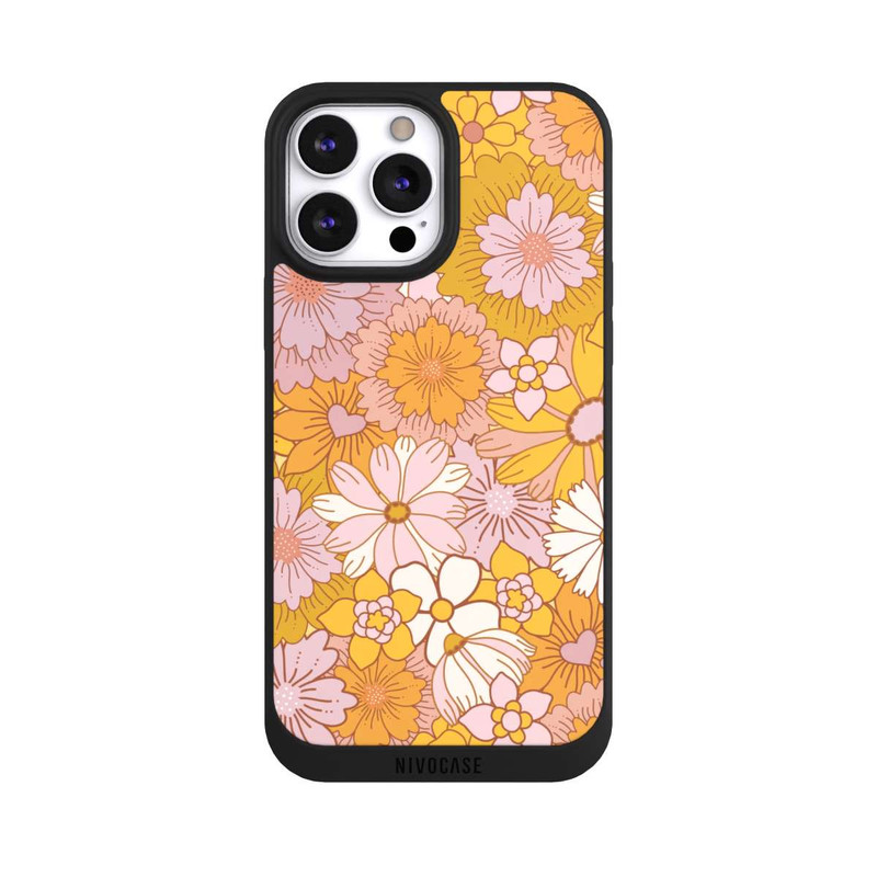 iPhone 13 Pro Max NIVOpure Retro Flower Walpaper Yellow
