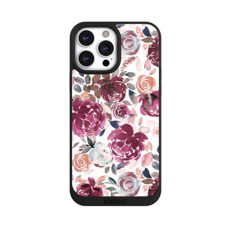 iPhone 13 Pro Max NIVOpure Autumn Peonies and roses Pink