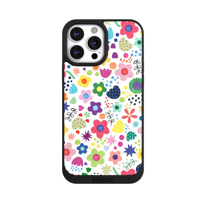 iPhone 13 Pro Max NIVOpure Psychedelische Blumen bunt