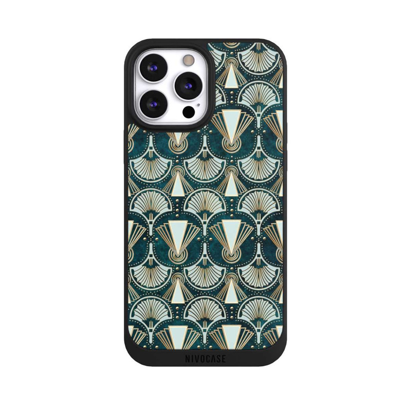 iPhone 13 Pro Max NIVOpure Art Deco Green Pattern