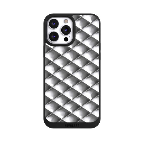 Apple iPhone 13 Pro Max NIVOpure Glamour Silver Squares