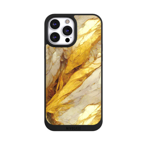 Apple iPhone 13 Pro Max NIVOpure Weiße Marmor-Golddruckschichten