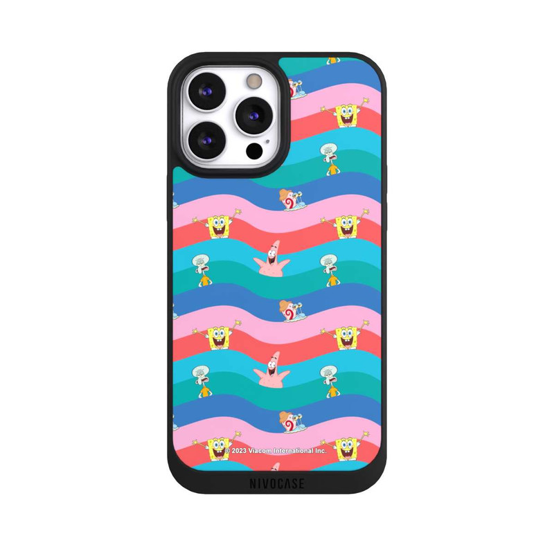 iPhone 13 Pro Max NIVOpure Vagues colorées des amis de Bob l'éponge