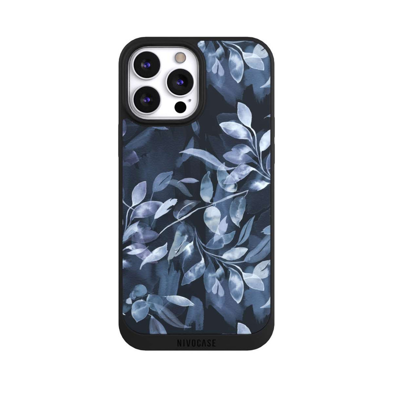 iPhone 13 Pro Max NIVOpure Aquarelle Feuilles Mystiques Marine