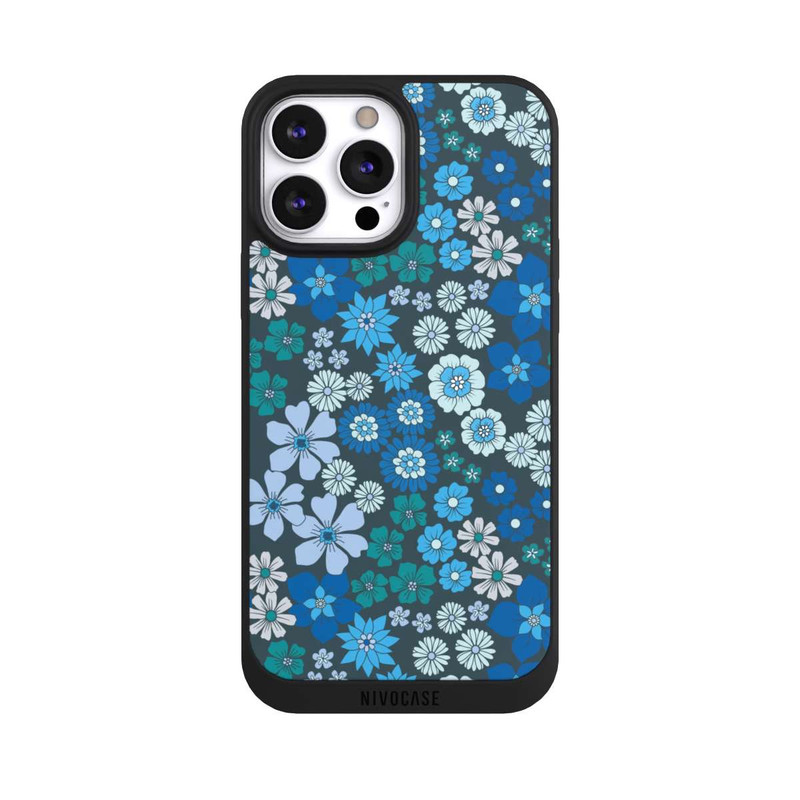 iPhone 13 Pro Max NIVOpure Blaue Blumen DeinDesign