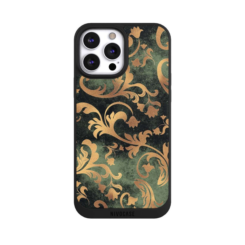 iPhone 13 Pro Max NIVOpure Damasttapete Dunkelgrün