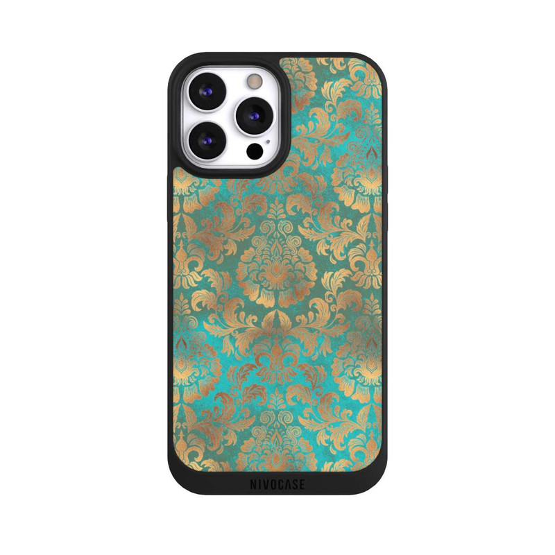iPhone 13 Pro Max NIVOpure Damasttapete Türkis