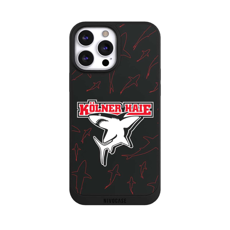 iPhone 13 Pro Max NIVOpure Haie Muster Rot