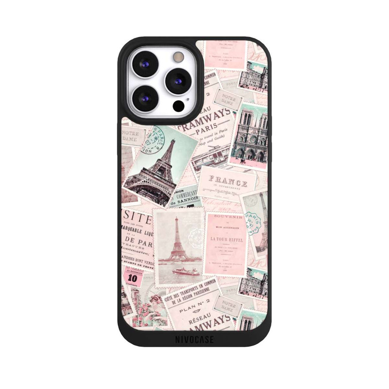 iPhone 13 Pro Max NIVOpure Vintage Paris Postcards Pattern
