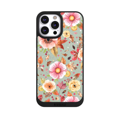 Apple iPhone 13 Pro Max NIVOpure Herbstblumen Weiches Grün