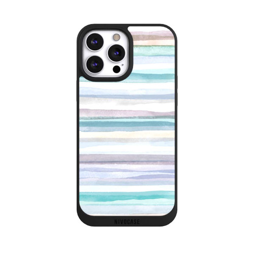 Apple iPhone 13 Pro Max NIVOpure Pastellfarbene Streifen Blau