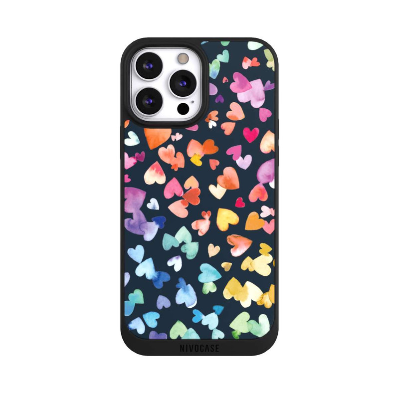 iPhone 13 Pro Max NIVOpure Valentinstag Herzen Schwarz