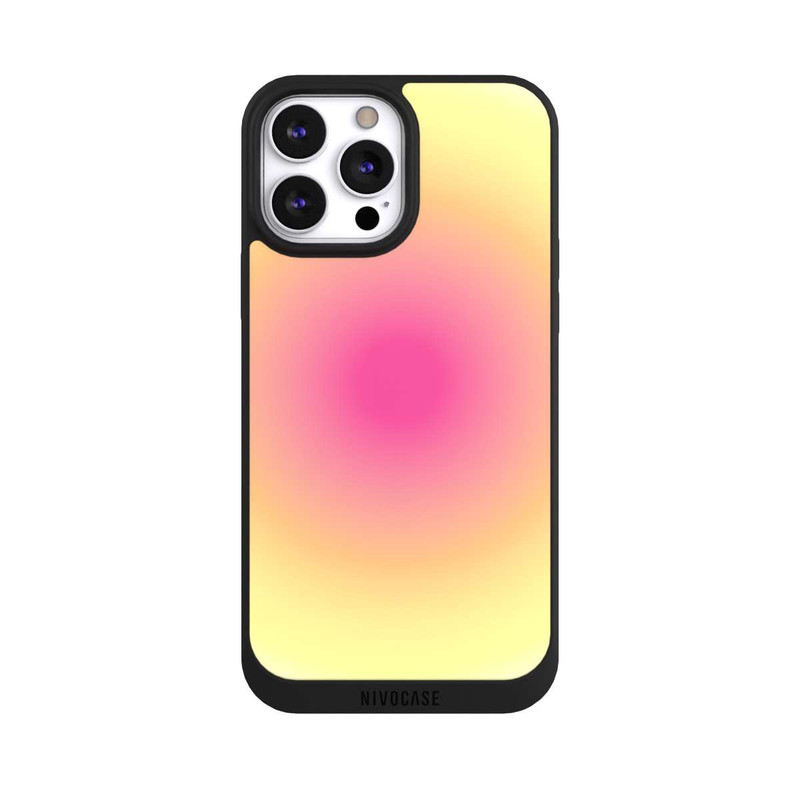 iPhone 13 Pro Max NIVOpure Aura Gelb Pink Kreis