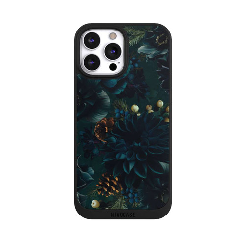 Apple iPhone 13 Pro Max NIVOpure Blumenmuster Grün und Blau
