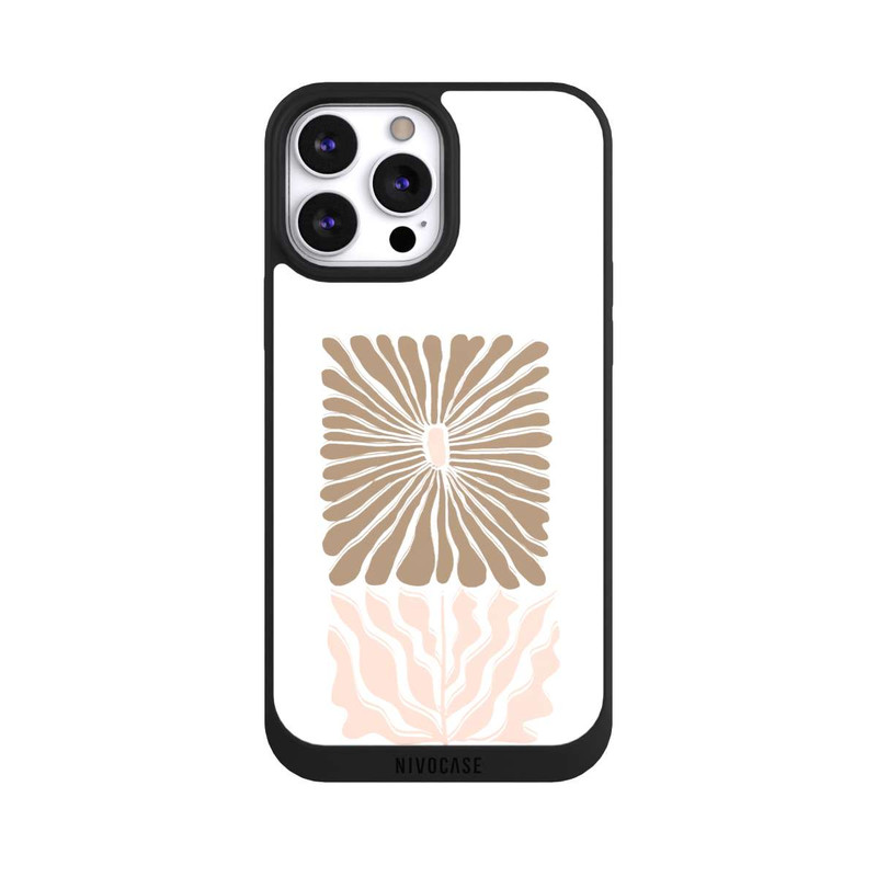 iPhone 13 Pro Max NIVOpure Eckige Blume Hellbraun