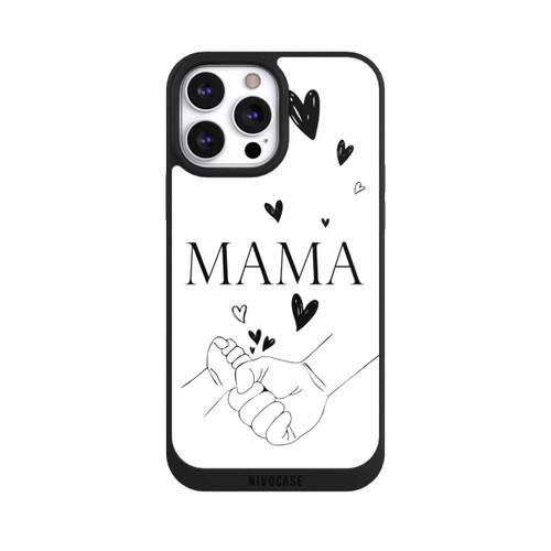 Apple iPhone 13 Pro Max NIVOpure Muttertag Line Art Hände Schwarz Weiß