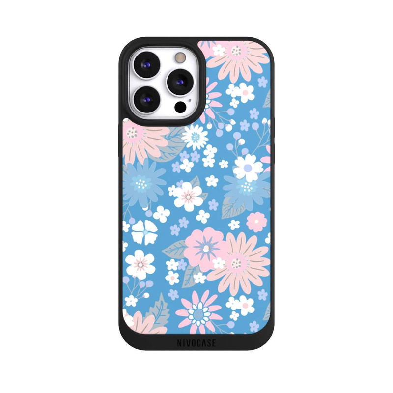 iPhone 13 Pro Max NIVOpure Wildblumen Muster Blau