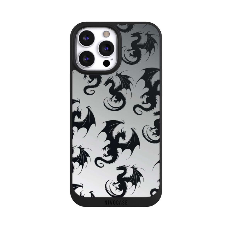 iPhone 13 Pro Max NIVOpure Dragon Pattern Grey