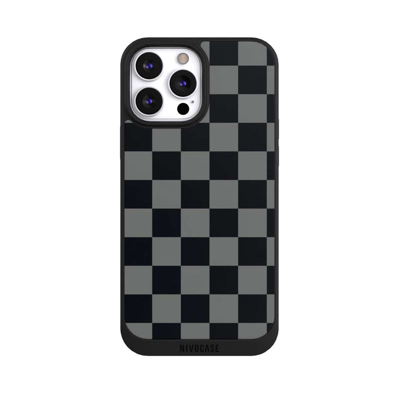 iPhone 13 Pro Max NIVOpure Schachbrett Schwarz Grau