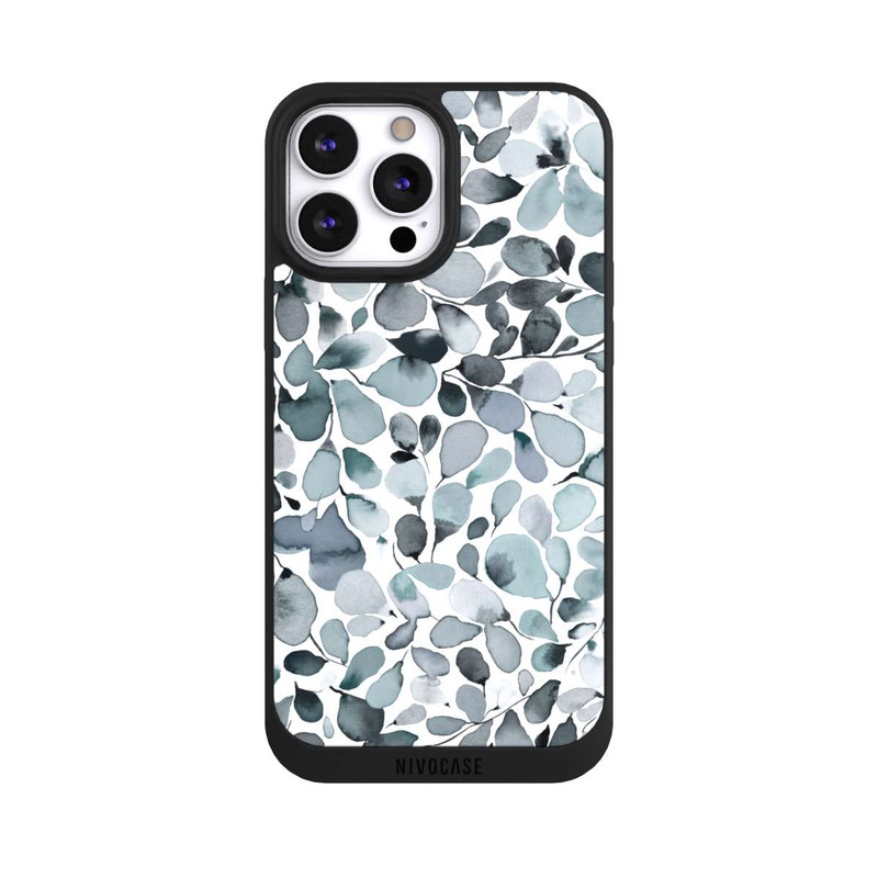 iPhone 13 Pro Max NIVOpure Eukalyptus Aquarell Blätter Grau