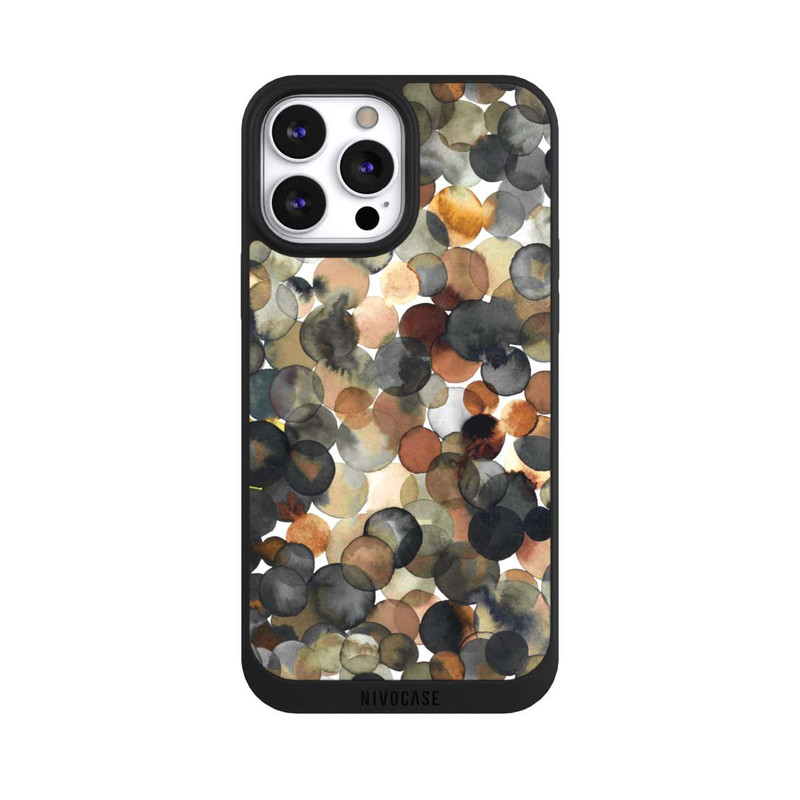 iPhone 13 Pro Max NIVOpure Watercolor Dots Brown Pattern