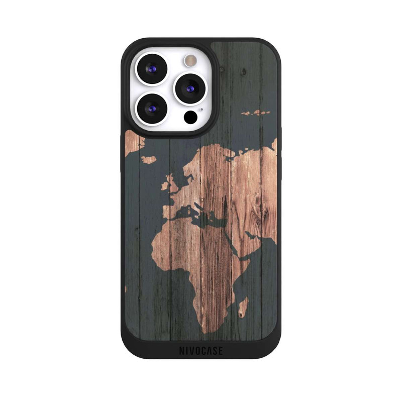 iPhone 13 Pro NIVOpure Wooden World Map