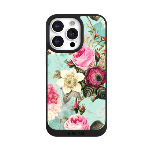 Apple iPhone 13 Pro NIVOpure Türkisfarbene Rosentapete