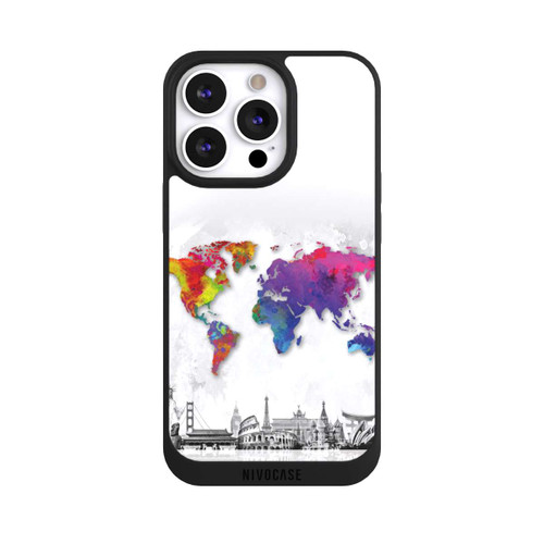 Apple iPhone 13 Pro NIVOpure Weltkarte mit Skyline