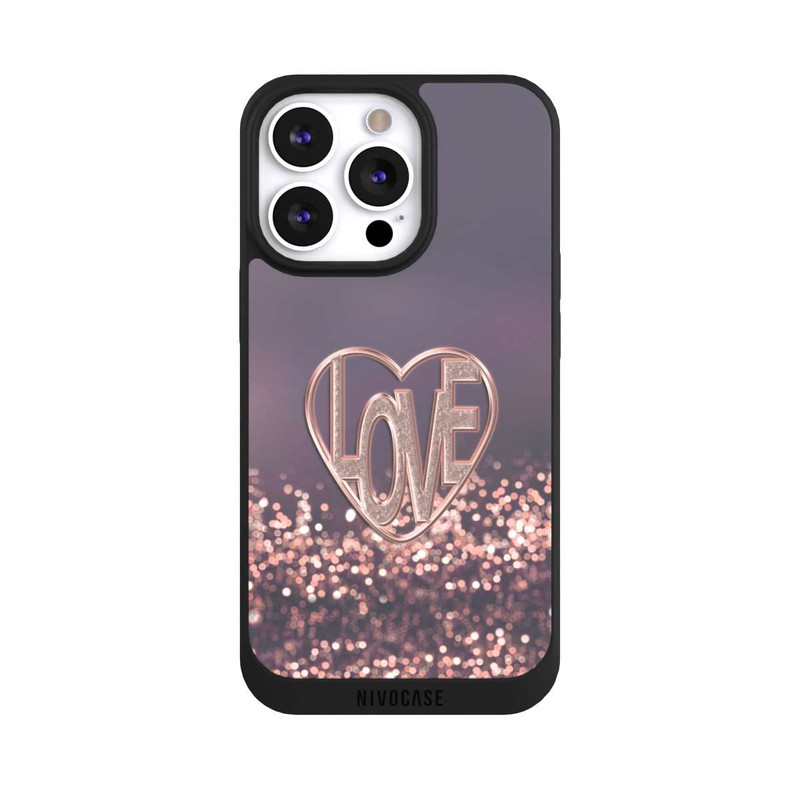 iPhone 13 Pro NIVOpure LOVE Glitzerrosa