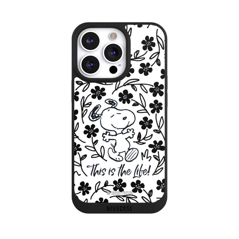 iPhone 13 Pro NIVOpure Snoopy schwarz und weiß This Is The Life